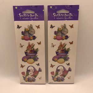 Vtg Easter Stickers American Greetings Bunny Eggs Flowers Spring Butterflies New